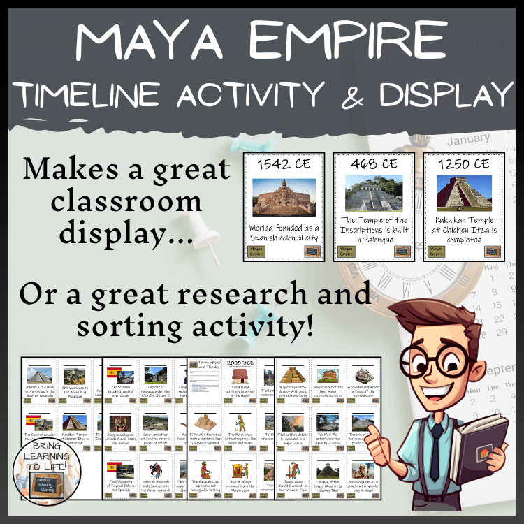 Maya Empire Timeline Activity & Classroom Display