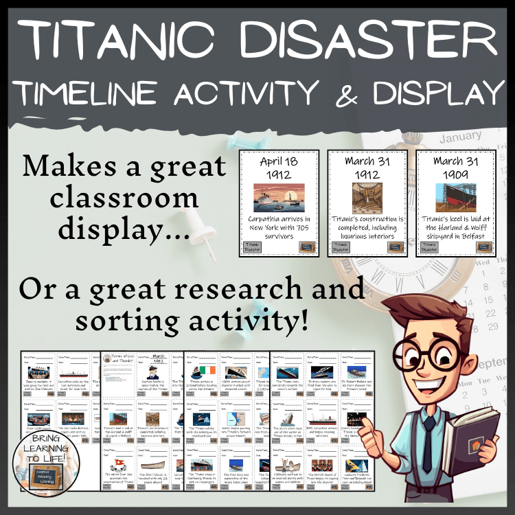 Titanic Disaster Timeline Activity & Classroom Display