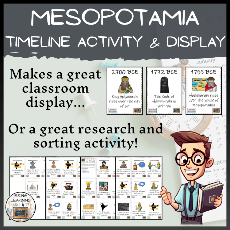 Ancient Mesopotamia Timeline Activity & Classroom Display