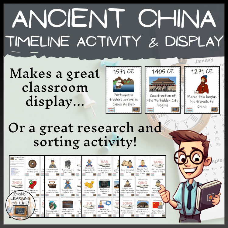 Ancient China Timeline Activity & Classroom Display