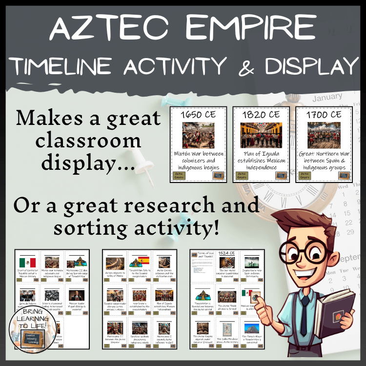 Aztec Empire Timeline Activity & Classroom Display