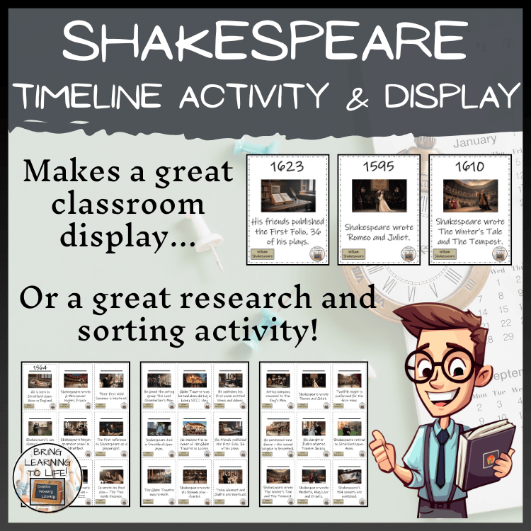 William Shakespeare Timeline Activity & Classroom Display