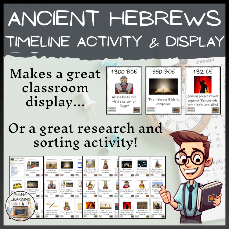 Ancient Hebrews Timeline Activity & Classroom Display