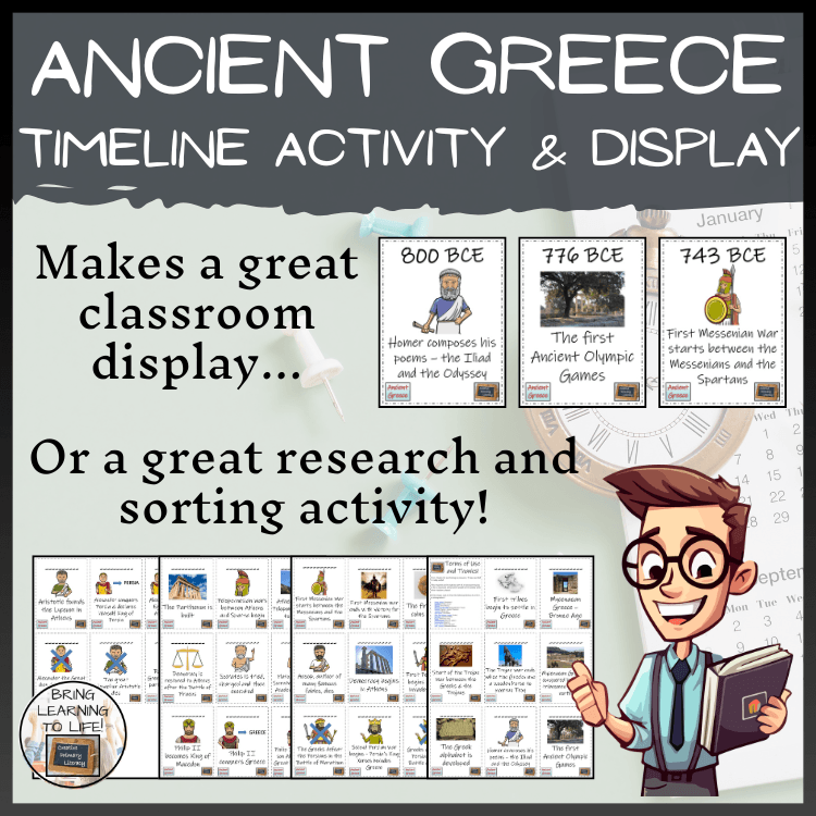 Ancient Greece Timeline Activity & Classroom Display