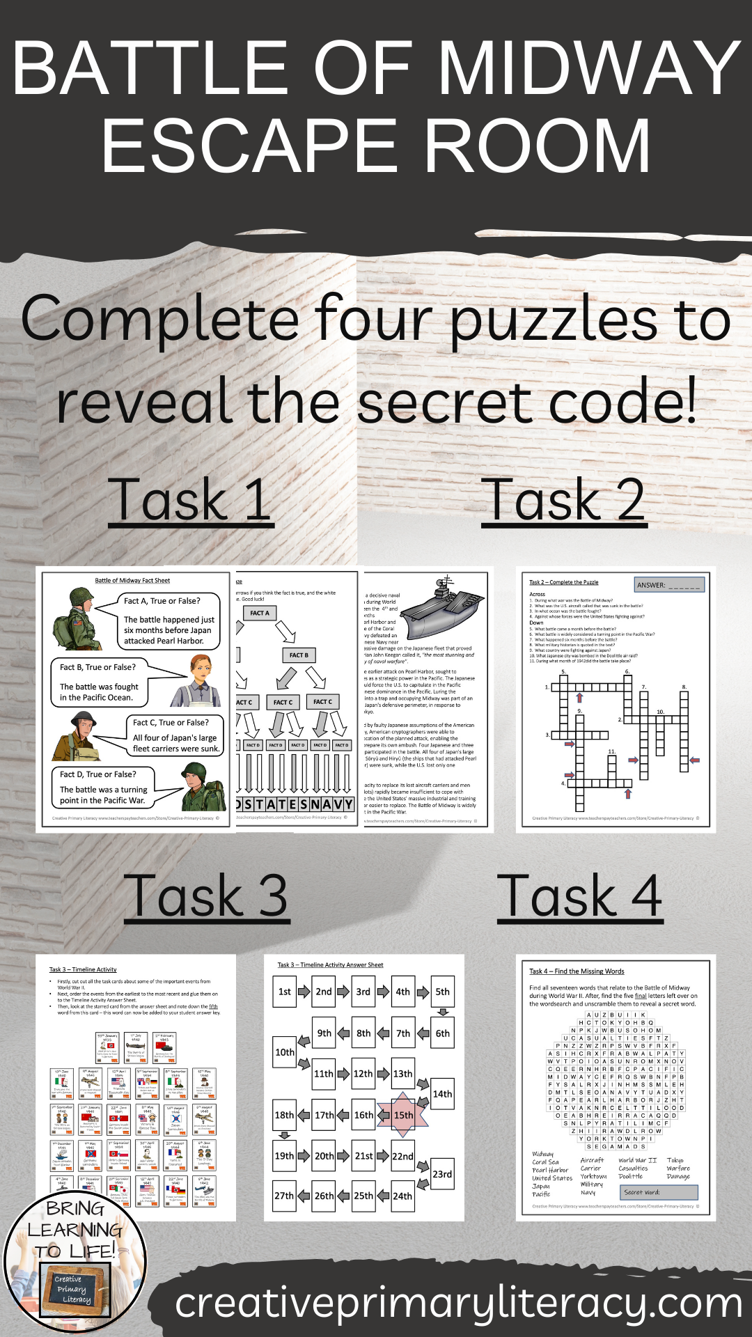 The Battle of Midway Escape Room | Social Studies & History Activity