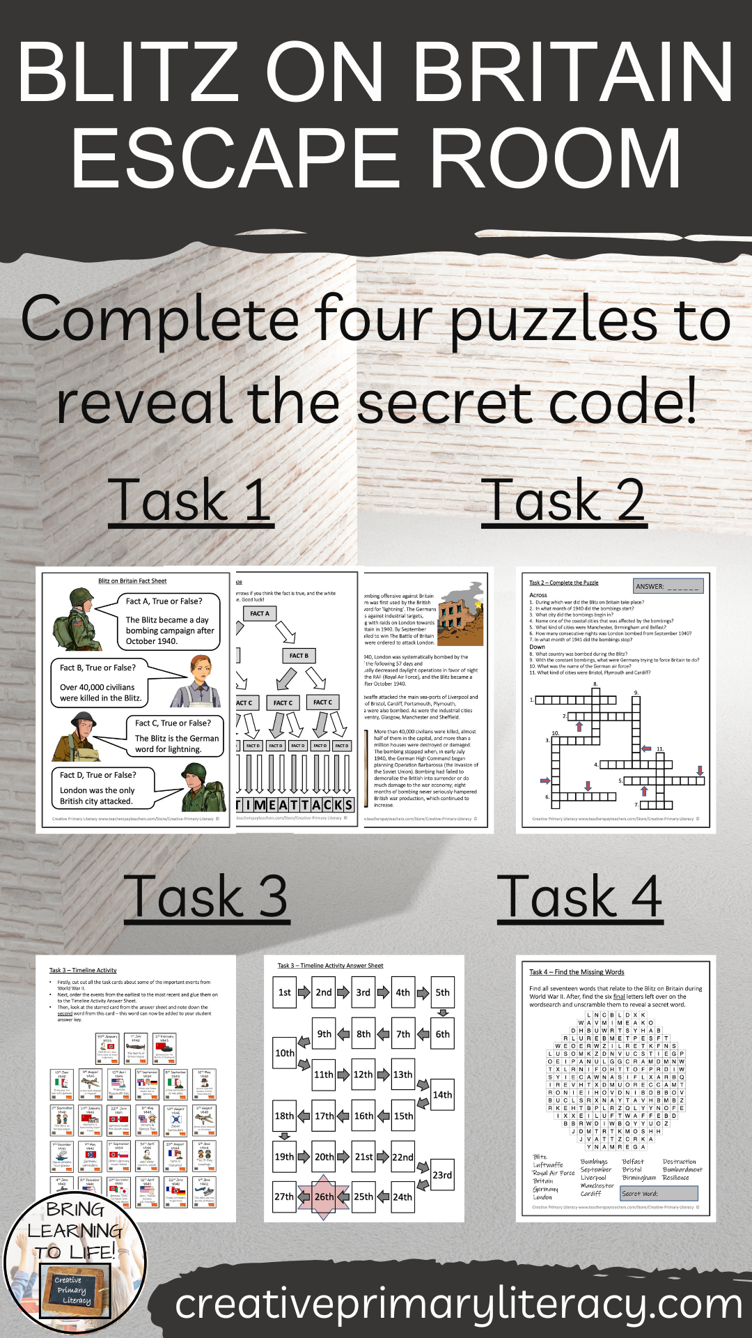 Blitz on Britain Escape Room | Social Studies & History Activity