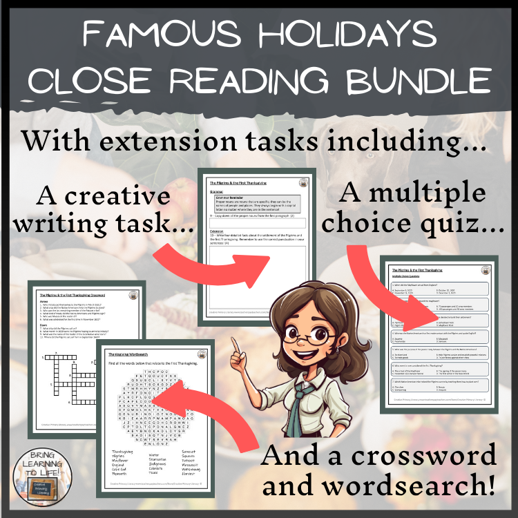 Holidays of the United States Close Reading Bundle | 3rd Grade & 4th Grade