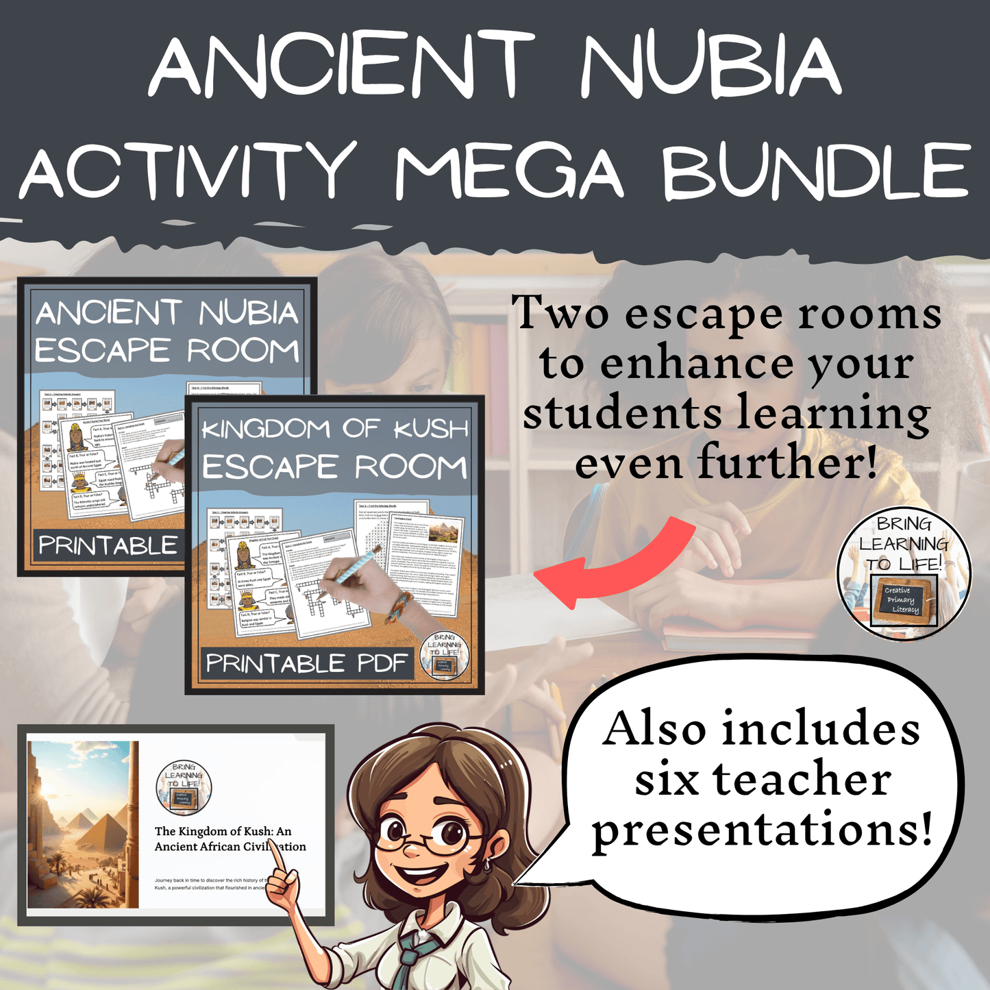 Ancient Nubia Social Studies Mega Bundle of Activities | 3rd-4th Grade