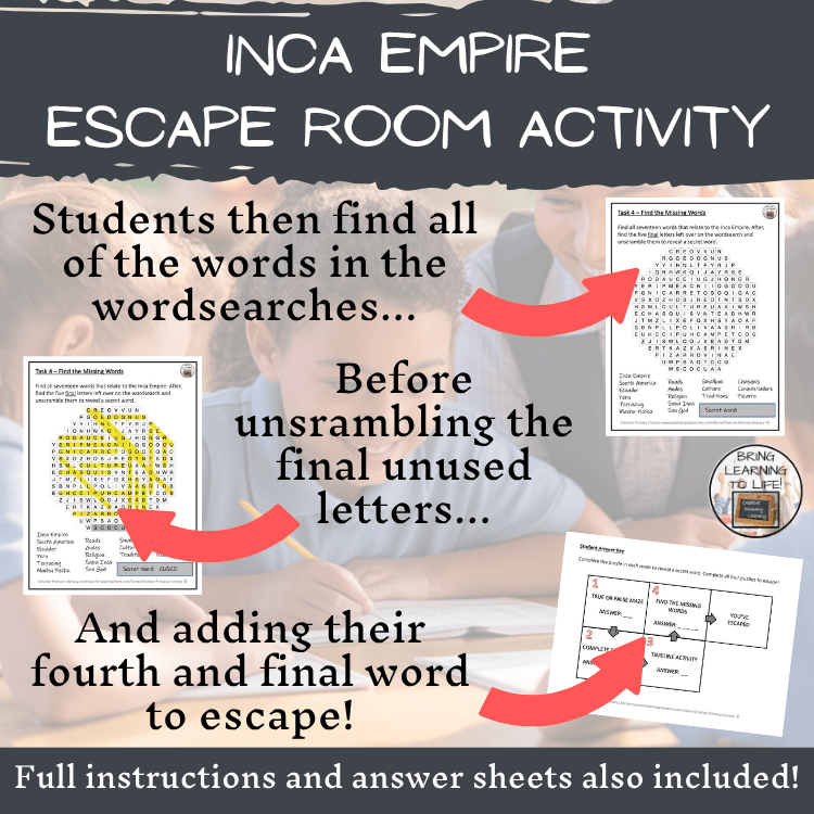 Inca Empire Escape Room | Social Studies & History Activity
