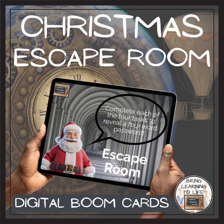 Christmas Around the World BOOM Cards Escape Room | Digital ELA Reading Activity