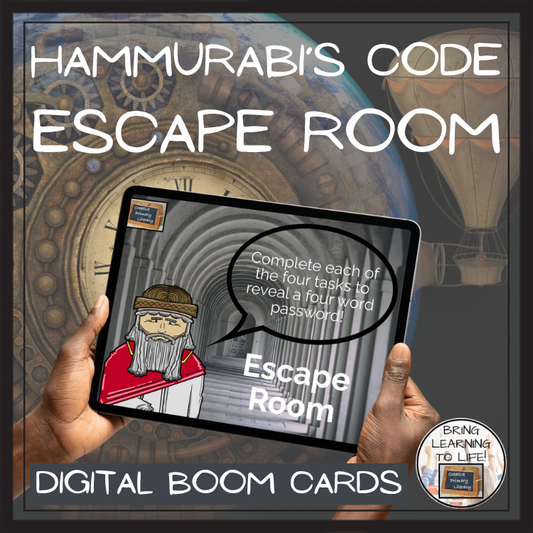 Code of Hammurabi BOOM Cards Escape Room | Digital ELA Reading Activity