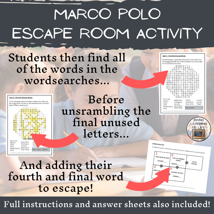Marco Polo Escape Room | Social Studies & History Activity