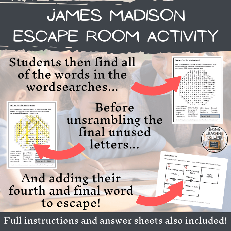 James Madison Escape Room | Social Studies & History Activity