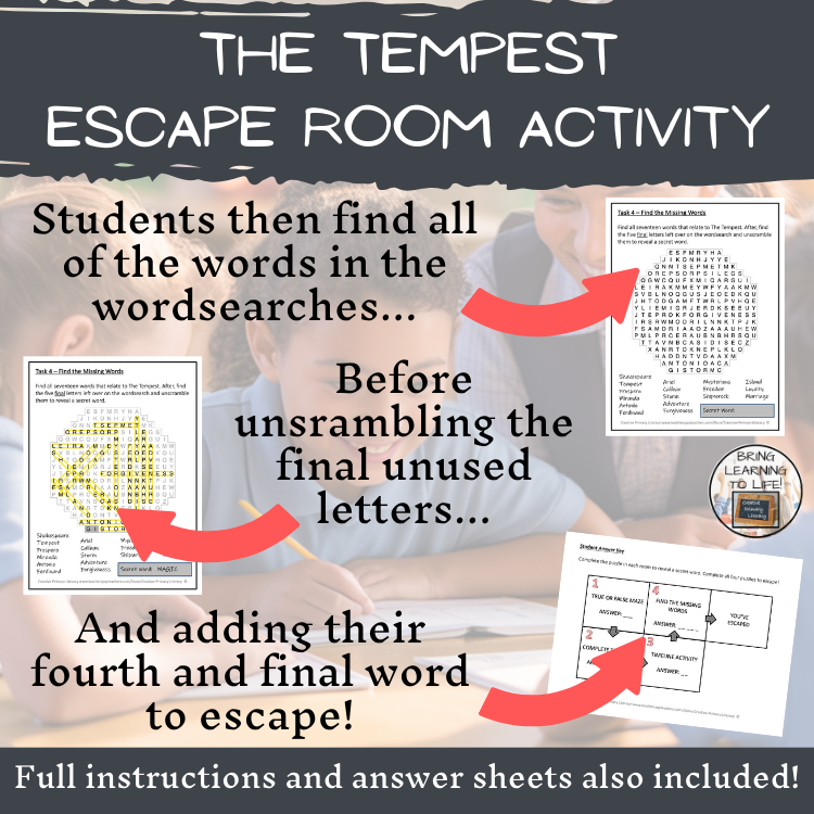 The Tempest Escape Room | Social Studies & History Activity