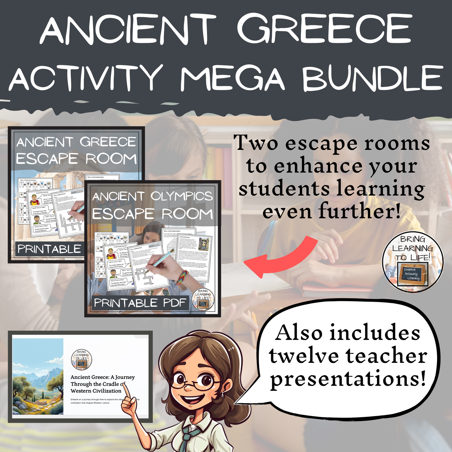 Ancient Greece Mega Bundle of Activities | 3rd Grade & 4th Grade