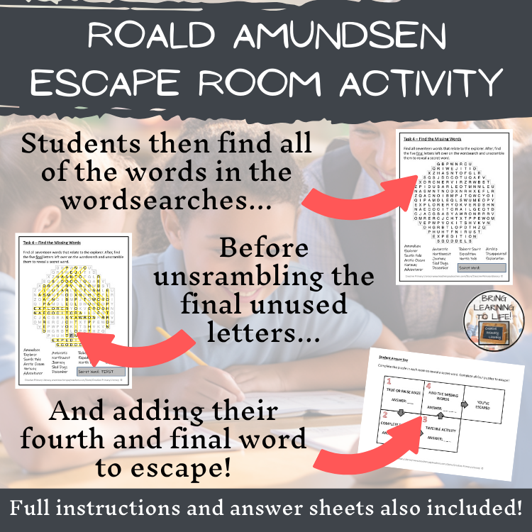 Roald Amundsen Escape Room | Social Studies & History Activity