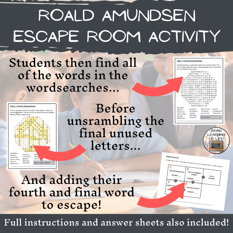 Roald Amundsen Escape Room | Social Studies & History Activity