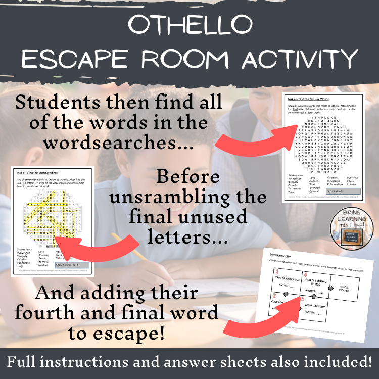 Othello Escape Room | Social Studies & History Activity