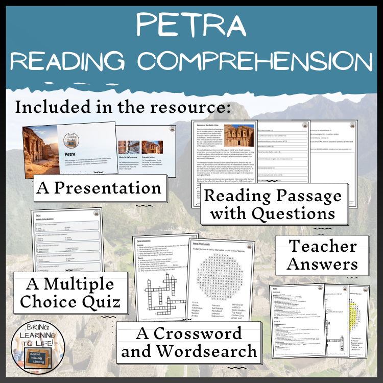 Petra Close Reading Comprehension Activity | 5th Grade & 6th Grade
