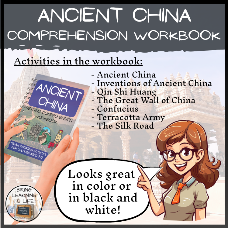 Ancient China Reading Comprehension Workbook | 5th-6th Grade