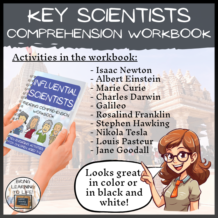Influential Scientists Reading Comprehension Workbook | 5th-6th Grade
