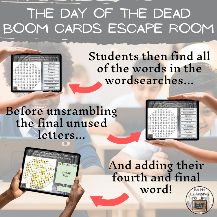 Day of the Dead BOOM Cards Escape Room | Digital ELA Reading Activity