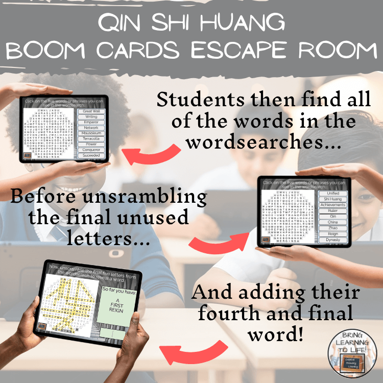 Qin Shi Huang BOOM Cards Escape Room | Digital ELA Reading Activity