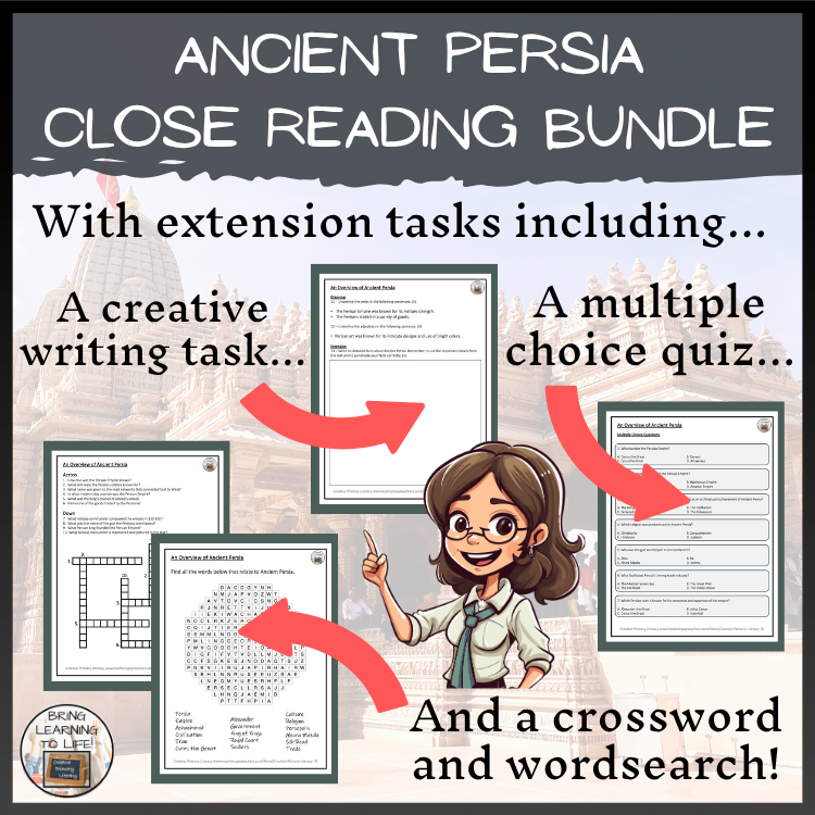 Ancient Persia Close Reading Comprehension Bundle | 5th Grade & 6th Grade