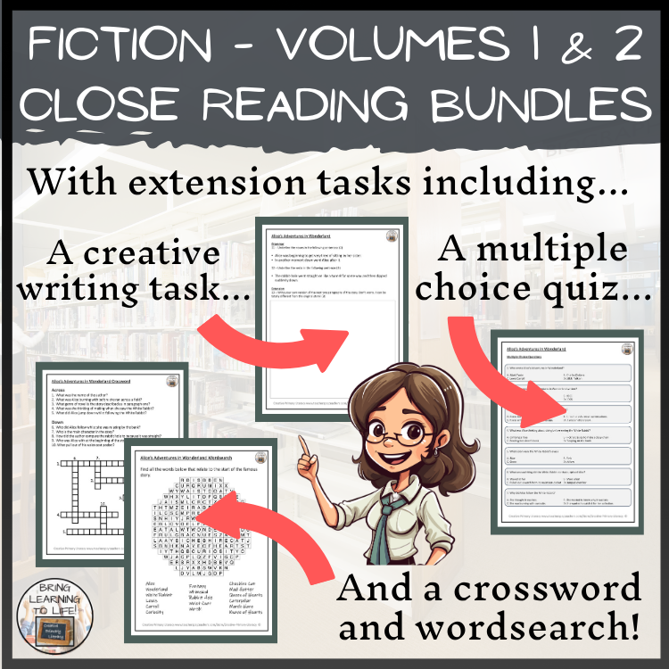 Fiction Classics Volume 1 & 2 Reading Comprehension Bundle | 5th & 6th Grade