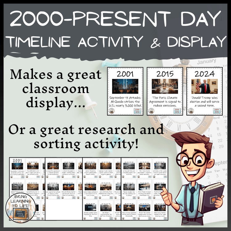 2000 to Present Day Timeline Activity & Classroom Display