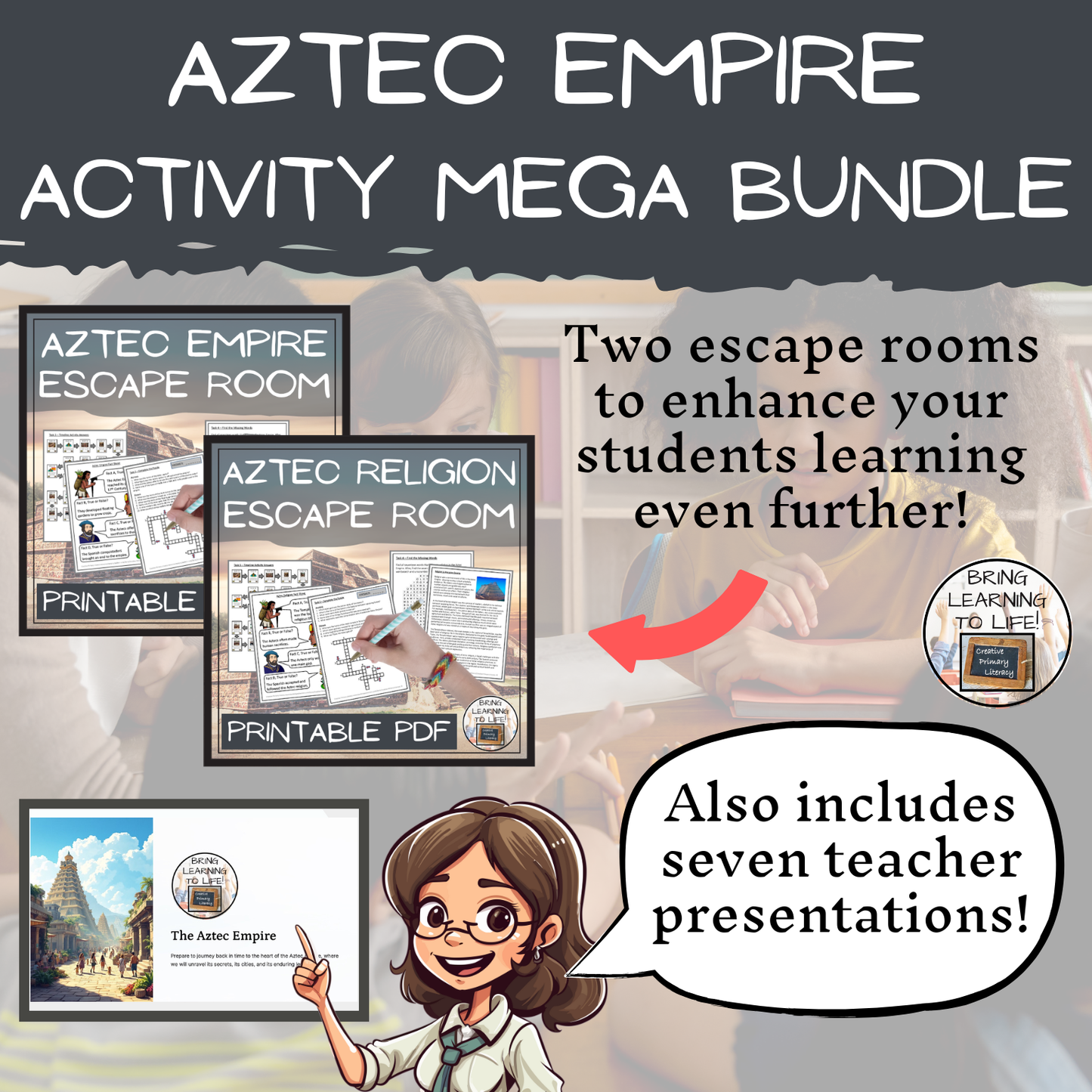 Aztec Empire Mega Bundle of Activities | 3rd Grade & 4th Grade