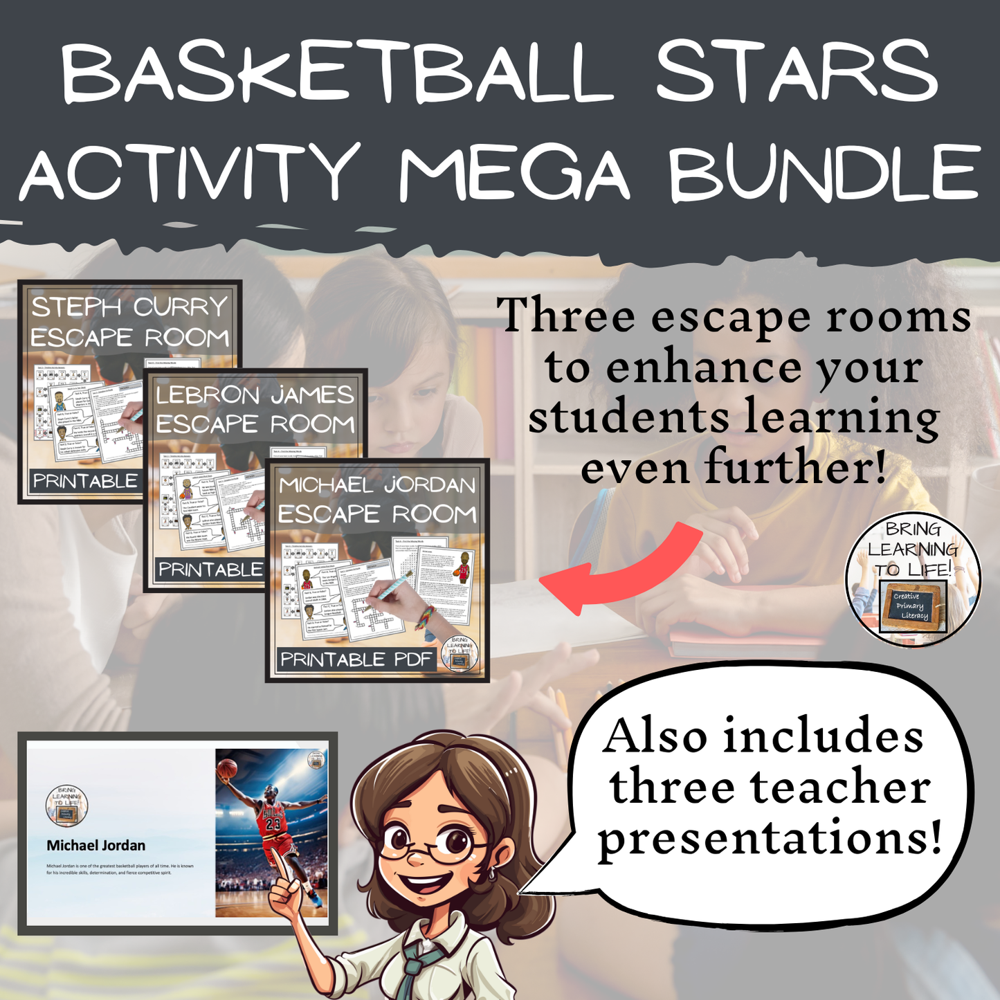 Basketball Stars Mega Bundle of Activities | 5th-6th Grade