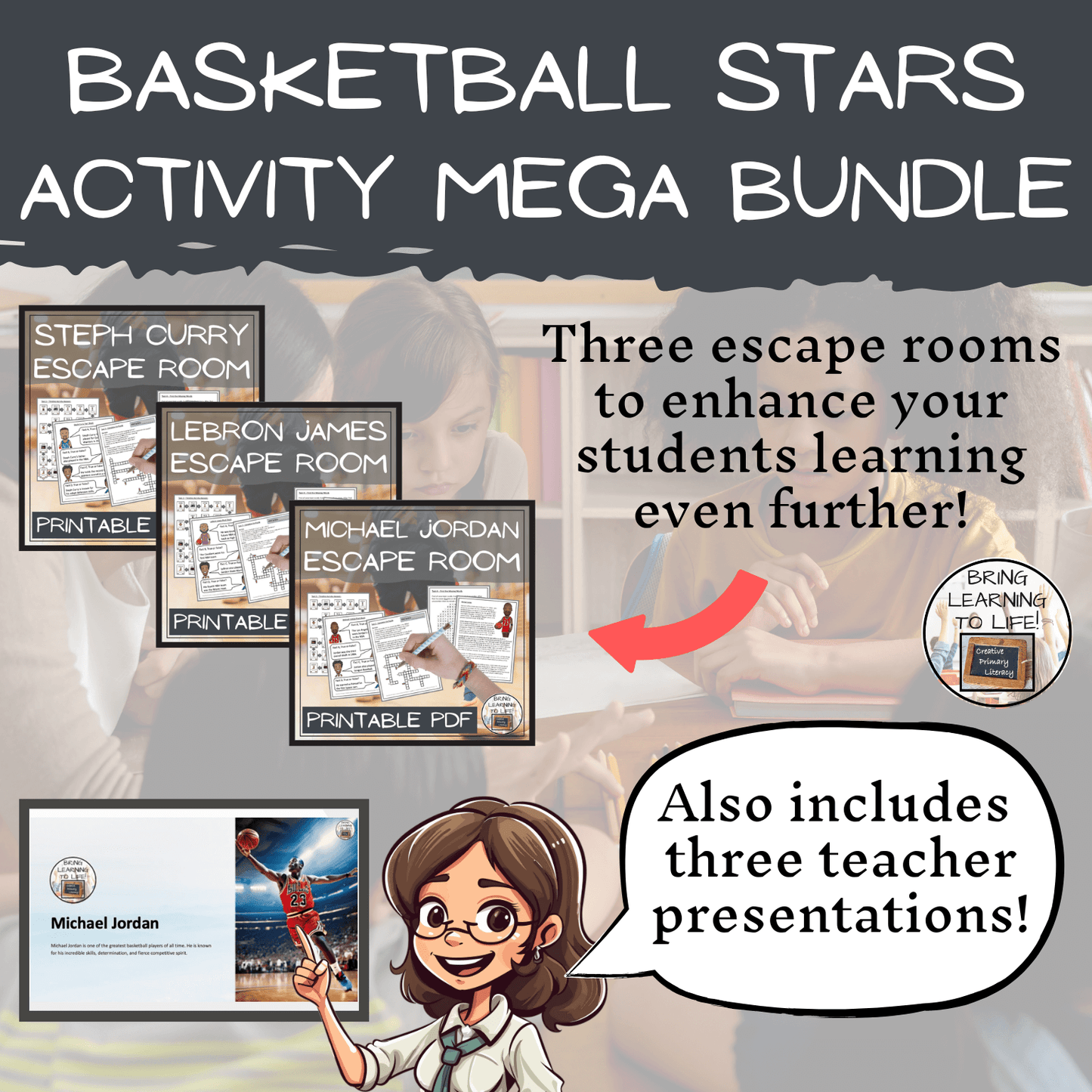 Basketball Stars Mega Bundle of Activities | 5th-6th Grade