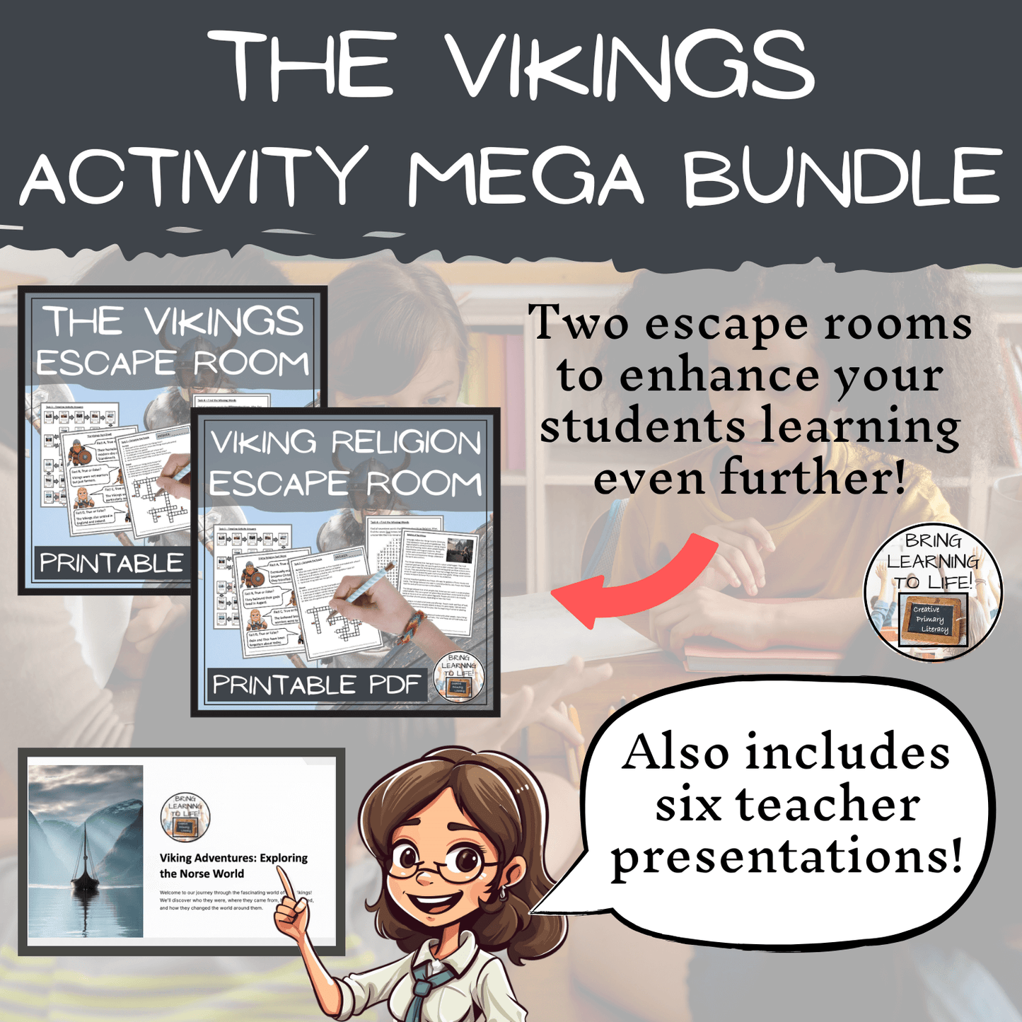 The Vikings Mega Bundle of Activities | 3rd Grade & 4th Grade