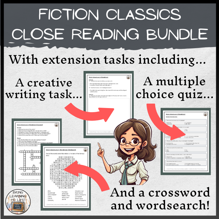 Fiction Classics Close Reading Comprehension Bundle | 5th Grade & 6th Grade