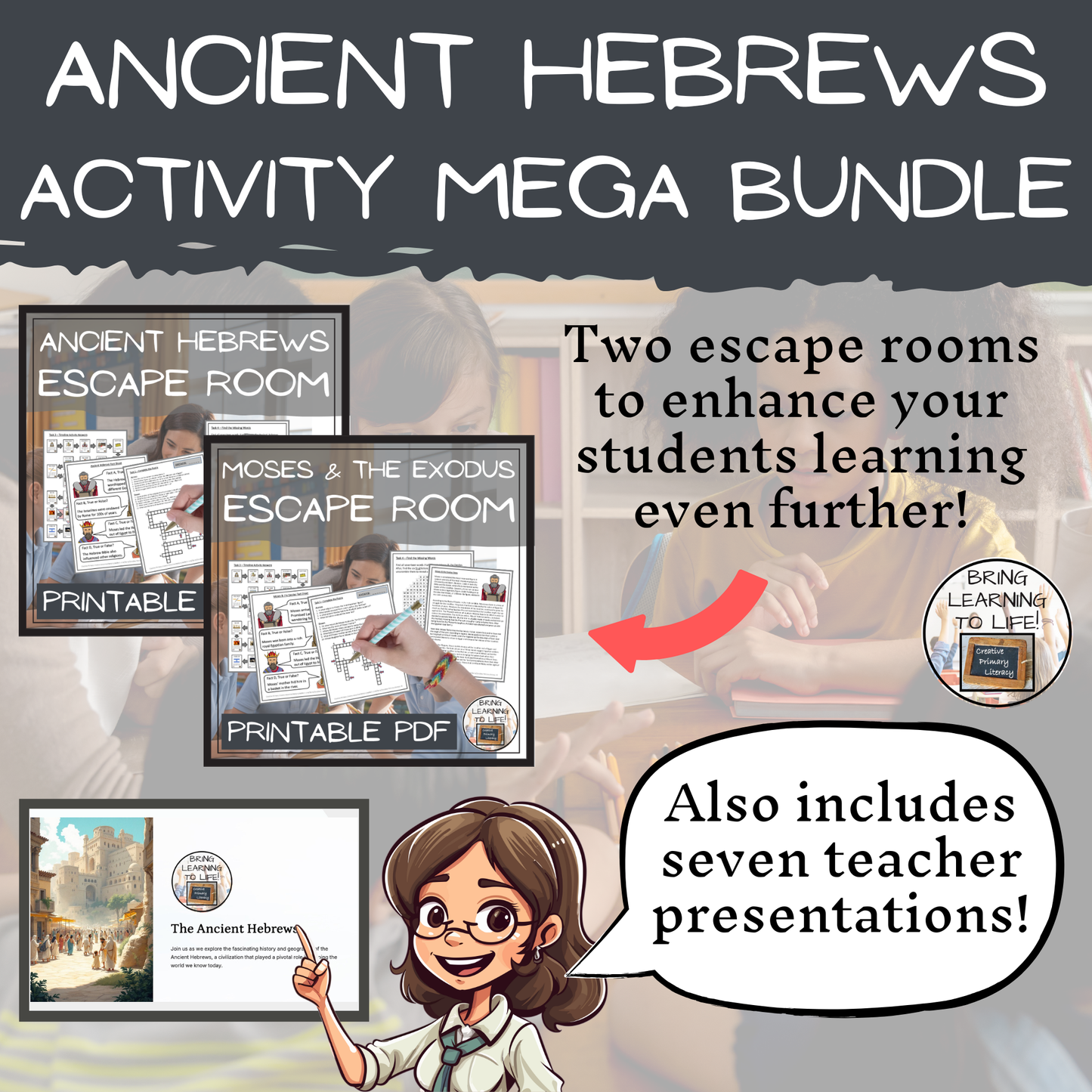 Ancient Hebrews Mega Bundle of Activities | 3rd Grade & 4th Grade