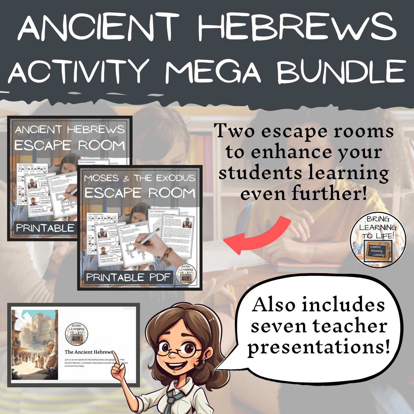 Ancient Hebrews Mega Bundle of Activities | 3rd Grade & 4th Grade