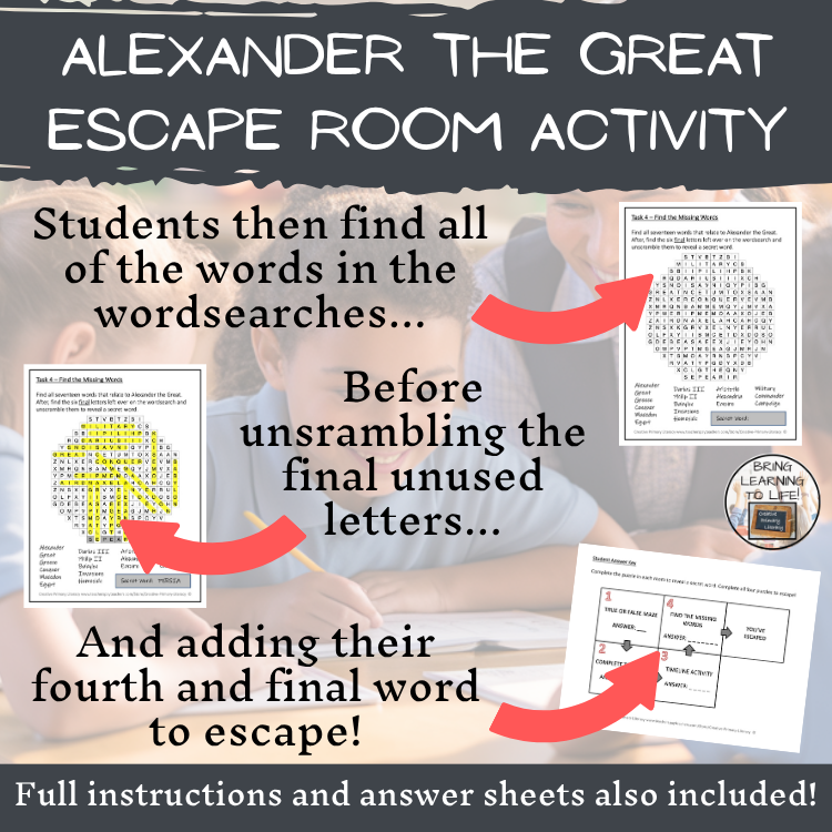 Alexander the Great Escape Room | Social Studies & Ancient History Activity