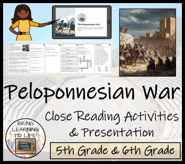 Peloponnesian War Close Reading Comprehension Activities | 5th Grade & 6th Grade