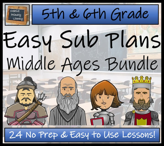 Emergency Sub Plans | Middle Ages Bundle | 5th Grade & 6th Grade