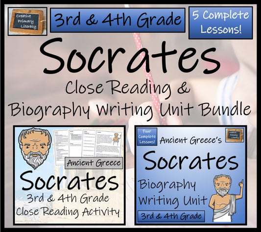 Socrates Close Reading & Biography Bundle | 3rd Grade & 4th Grade