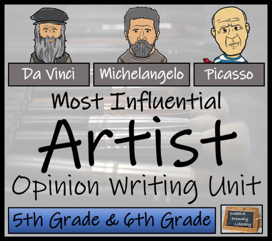 Most Influential Artist Opinion Writing Unit | 5th Grade & 6th Grade
