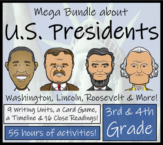 American Presidents Mega Bundle of Activities | 3rd Grade & 4th Grade