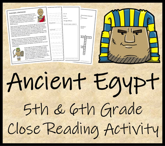 Ancient Egypt Close Reading Comprehension Activity | 5th Grade & 6th Grade