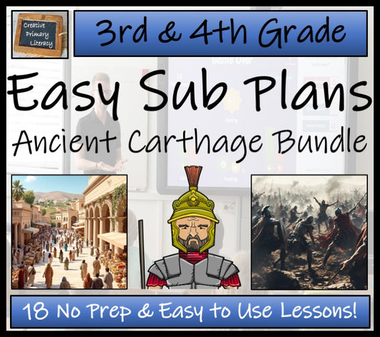 Emergency Sub Plans | Ancient Carthage Bundle | 3rd Grade & 4th Grade