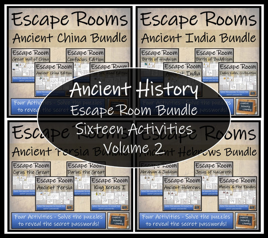 Ancient History Escape Room Mega Bundle | Volume 2 | 5th & 6th Grade