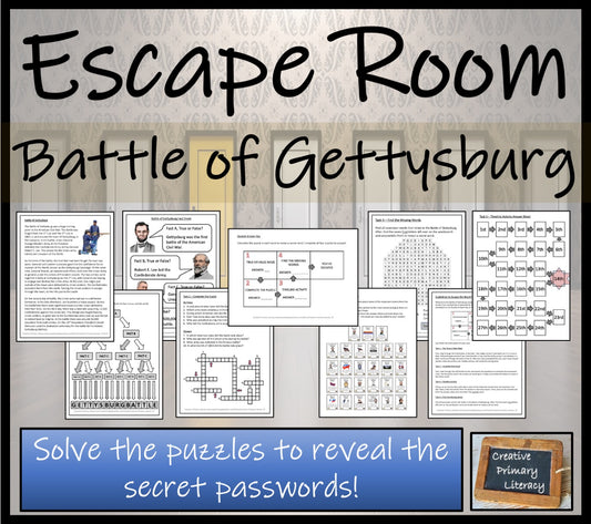 Battle of Gettysburg Escape Room Activity