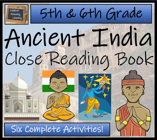 Ancient India Close Reading Comprehension Book | 5th Grade & 6th Grade
