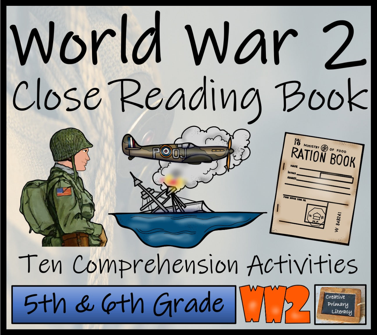 World War II Close Reading Comprehension Activity Book | 5th Grade & 6th Grade