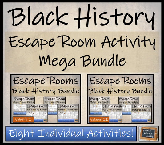 Black History Escape Room Activity Mega Bundle | 5th Grade & 6th Grade
